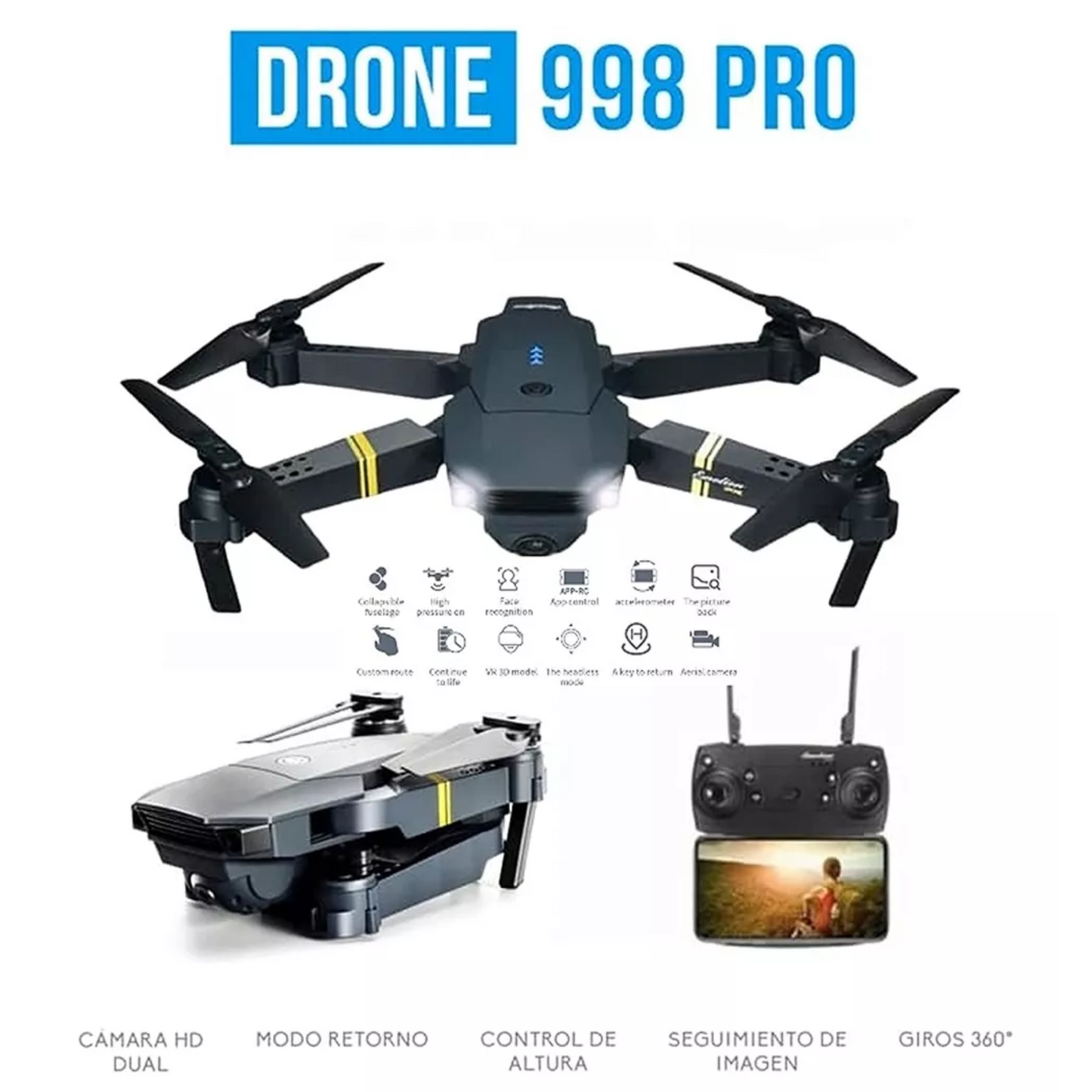 Dron Plegable 998PRO