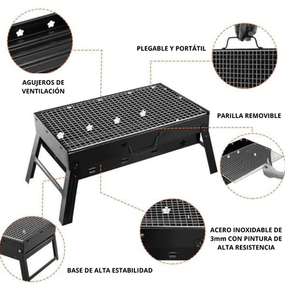 PARRILLA PLEGABLE PORTÁTIL