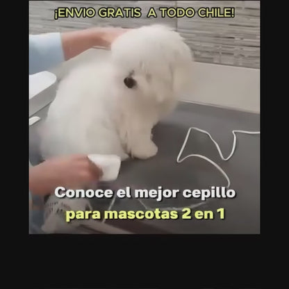 CEPILLO SECADOR PARA MASCOTAS 2EN1