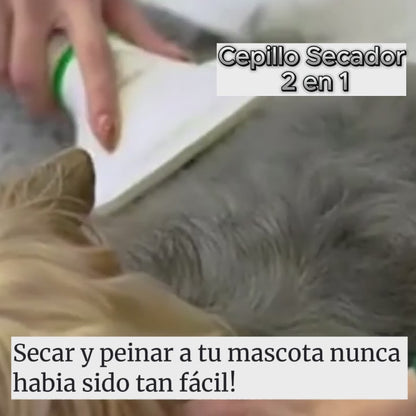 CEPILLO SECADOR PARA MASCOTAS 2EN1